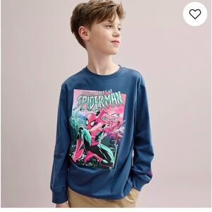 Marvel Untold Tales of Spider-Man Long Sleeve Shirt - Pink and Blue on Black